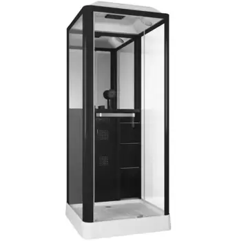 Душевая кабина «Grossman» GR221 90/90 низкий поддон прозрачная/чёрная с гидромассажем с электрикой