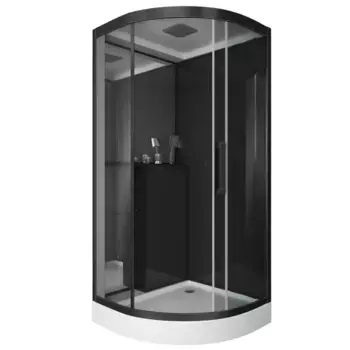 Душевая кабина «Grossman» GR260 100/100 низкий поддон прозрачная/чёрная универсальная