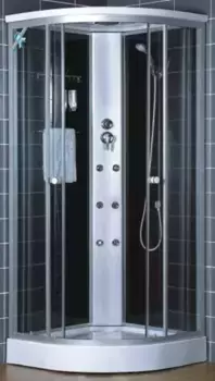 Душевая кабина «Loranto» CS-004 100/100 низкий поддон тонированная/матовый хром с гидромассажем
