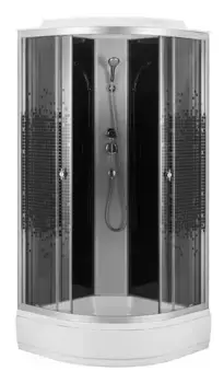 Душевая кабина «Loranto» CS-1000-25ТМ/М 100/100 средний поддон прозрачный/хром