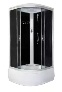 Душевая кабина «Loranto» CS-1200ТМ/G 120/120 высокий поддон тонированная/чёрная