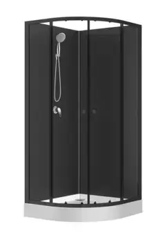 Душевая кабина «Loranto» Neo CS-21800BP 90/90 низкий поддон прозрачная/чёрная без крыши