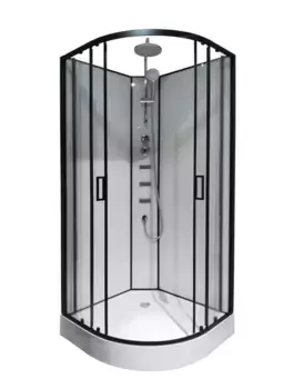 Душевая кабина «Loranto» Neo CS-21811 90/90 низкий поддон прозрачная/белая без крыши