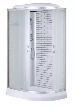 Душевая кабина «Loranto» Sunway CS-66120-13L FW 120/80 низкий поддон матовая/белая левая