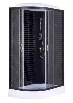 Душевая кабина «Loranto» Sunway CS-66120-13R GB 120/80 низкий поддон серая/чёрная правая