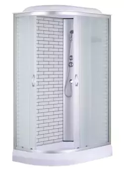 Душевая кабина «Loranto» Sunway CS-66120-13R FW 120/80 низкий поддон матовая/белая правая