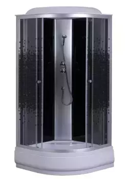 Душевая кабина «Loranto» Sunway CS-6680-25K 80/80 средний поддон прозрачная/чёрная