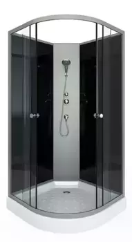 Душевая кабина «Nautilus» 41787 90/90 низкий поддон тонированная/чёрная без крыши