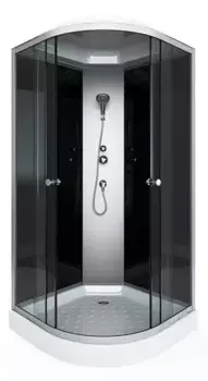 Душевая кабина «Nautilus» 84708 100/100 низкий поддон тонированная/чёрная