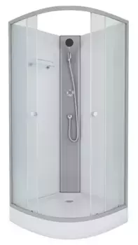 Душевая кабина «Niagara» Eco E90/13/MT/BK 90/90 низкий поддон матовая/белая без крыши