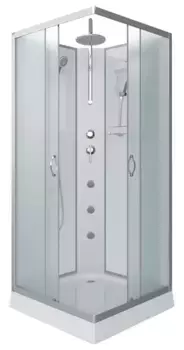 Душевая кабина «Niagara» NG-1101-14BKTG 90/90 низкий поддон матовая/матовая без крыши с гидромассажем