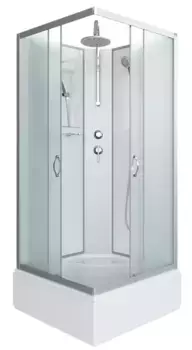 Душевая кабина «Niagara» NG-1108-14BKT 90/90 средний поддон матовая/белая без крыши