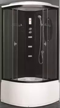 Душевая кабина «Niagara» NG-212-01N (04) 95/95 высокий поддон тонированная/чёрная с гидромассажем с электрикой