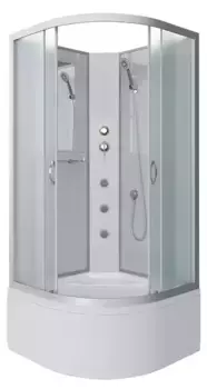 Душевая кабина «Niagara» NG-2308-14BKG 90/90 высокий поддон матовая/белая без крыши с гидромассажем
