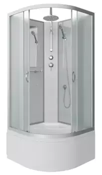 Душевая кабина «Niagara» NG-2309-14BKT 100/100 высокий поддон матовая/белая без крыши