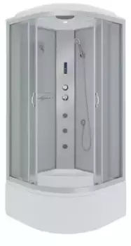 Душевая кабина «Niagara» NG-2309-14F 100/100 высокий поддон матовая/белая с гидромассажем с электрикой