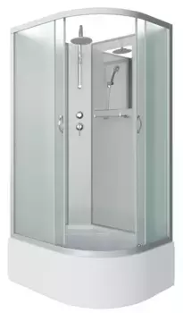 Душевая кабина «Niagara» NG-2310-14LBKT 120/80 высокий поддон матовая/белая без крыши левая