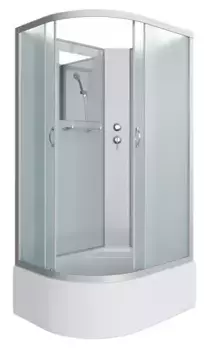 Душевая кабина «Niagara» NG-2310-14RBK 120/80 высокий поддон матовая/белая без крыши правая