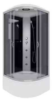 Душевая кабина «Niagara» NG-2507-14G (04) 80/80 высокий поддон тонированная/чёрная с гидромассажем