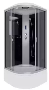 Душевая кабина «Niagara» NG-2507-14P 80/80 высокий поддон тонированная/чёрная с электрикой