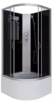 Душевая кабина «Niagara» NG-2508-14BK (04) 90/90 высокий поддон тонированная/чёрная без крыши