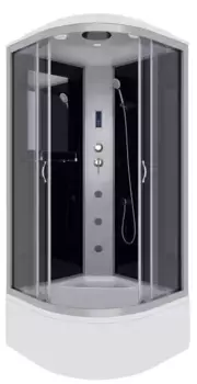 Душевая кабина «Niagara» NG-2509-14F 100/100 высокий поддон тонированная/чёрная с гидромассажем с электрикой