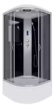 Душевая кабина «Niagara» NG-2509-14P 100/100 высокий поддон тонированная/чёрная с электрикой