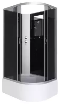 Душевая кабина «Niagara» NG-2510-14LBK 120/80 высокий поддон тонированная/чёрная без крыши левая