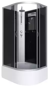 Душевая кабина «Niagara» NG-2510-14LBKT 120/80 высокий поддон тонированная/чёрная без крыши левая