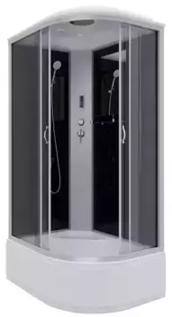 Душевая кабина «Niagara» NG-2510-14LP 120/80 высокий поддон тонированная/чёрная с электрикой левая