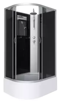 Душевая кабина «Niagara» NG-2510-14RBKT 120/80 высокий поддон тонированная/чёрная без крыши правая