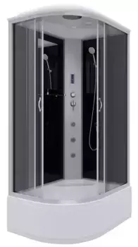 Душевая кабина «Niagara» NG-2510-14RF 120/80 высокий поддон тонированная/чёрная с гидромассажем с электрикой правая