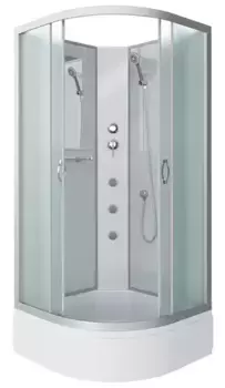 Душевая кабина «Niagara» NG-3301-14BKG 90/90 средний поддон матовая/белая без крыши с гидромассажем