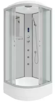 Душевая кабина «Niagara» NG-3301-14F 90/90 средний поддон матовая/белая с гидромассажем с электрикой