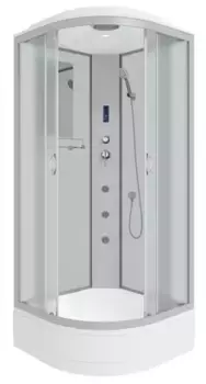 Душевая кабина «Niagara» NG-3302-14F 100/100 средний поддон матовая/белая с гидромассажем с электрикой