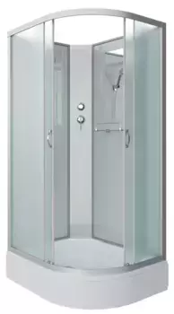 Душевая кабина «Niagara» NG-33084-14LBK 100/80 средний поддон матовая/белая без крыши левая