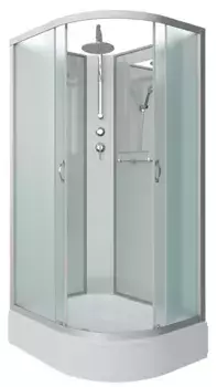 Душевая кабина «Niagara» NG-33084-14LBKT 100/80 средний поддон матовая/белая без крыши левая