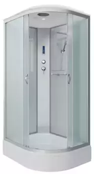 Душевая кабина «Niagara» NG-33084-14LP 100/80 средний поддон матовая/белая с электрикой левая