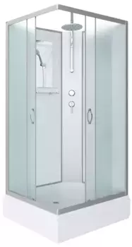 Душевая кабина «Niagara» NG-33084-14QBKT 100/80 средний поддон матовая/белая без крыши универсальная