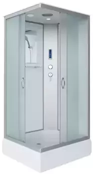 Душевая кабина «Niagara» NG-33084-14QP 100/80 средний поддон матовая/белая с электрикой универсальная