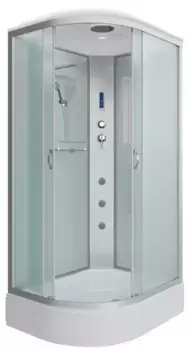 Душевая кабина «Niagara» NG-33084-14RF 100/80 средний поддон матовая/белая с гидромассажем с электрикой правая