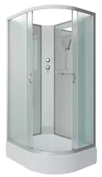 Душевая кабина «Niagara» NG-33094-14LBK 100/90 средний поддон матовая/белая без крыши левая