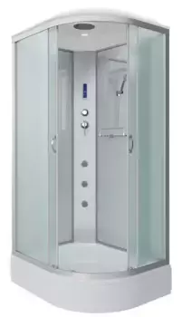 Душевая кабина «Niagara» NG-33094-14LF 100/90 средний поддон матовая/белая с гидромассажем с электрикой левая