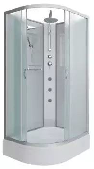 Душевая кабина «Niagara» NG-33094-14RBKTG 100/90 средний поддон матовая/белая без крыши с гидромассажем правая