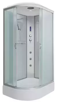 Душевая кабина «Niagara» NG-33094-14RF 100/90 средний поддон матовая/белая с гидромассажем с электрикой правая