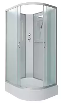 Душевая кабина «Niagara» NG-33184-14LBK 110/80 средний поддон матовая/серебро без крыши левая