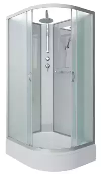 Душевая кабина «Niagara» NG-33184-14LBKT 110/80 средний поддон матовая/серебро без крыши левая