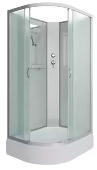Душевая кабина «Niagara» NG-33184-14RBK 110/80 средний поддон матовая/серебро без крыши правая