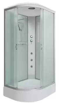 Душевая кабина «Niagara» NG-33184-14RG 110/80 средний поддон матовая/серебро с гидромассажем правая