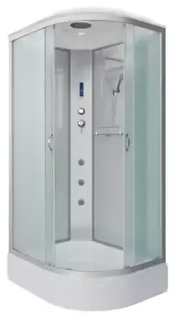 Душевая кабина «Niagara» NG-33194-14LF 110/90 средний поддон матовая/белая с гидромассажем с электрикой левая